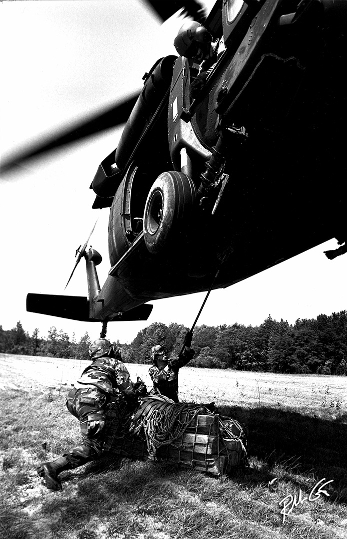 Helo Sling load Combat Photographer Photo